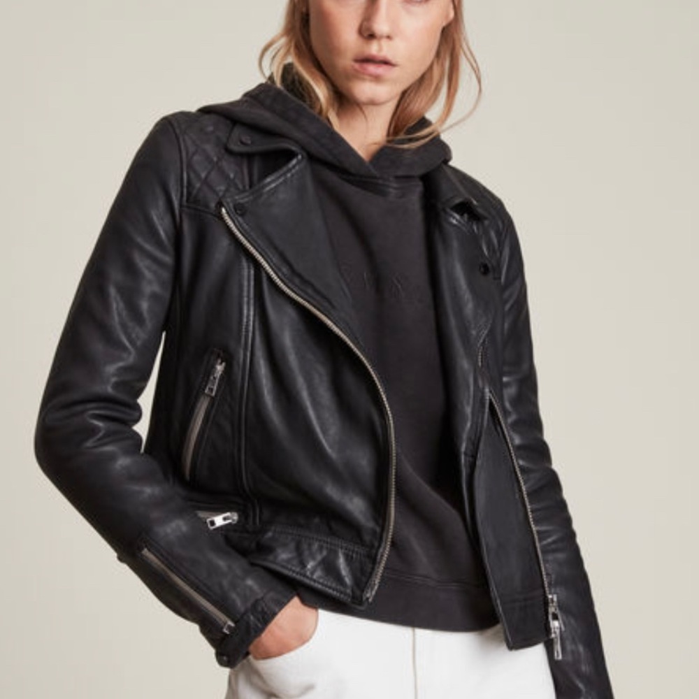 NWOT ALL SAINTS WOMENS CONROY LEATHER JACKET